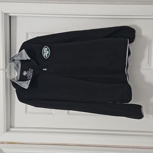 NY JETS FLEECE ZIP UP PULL OVER SWEAT SHIRT